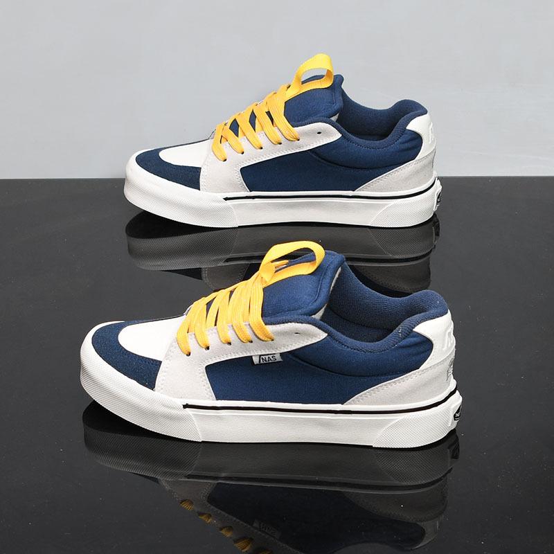 Pantofi de pânză neagră pentru bărbați, pantofi casual retro de antrenament moral de primăvară și toamnă, pantofi de bord pentru cuplu, respirabili, sport pentru studenți, dezodorizanți, pantofi la modă 0001