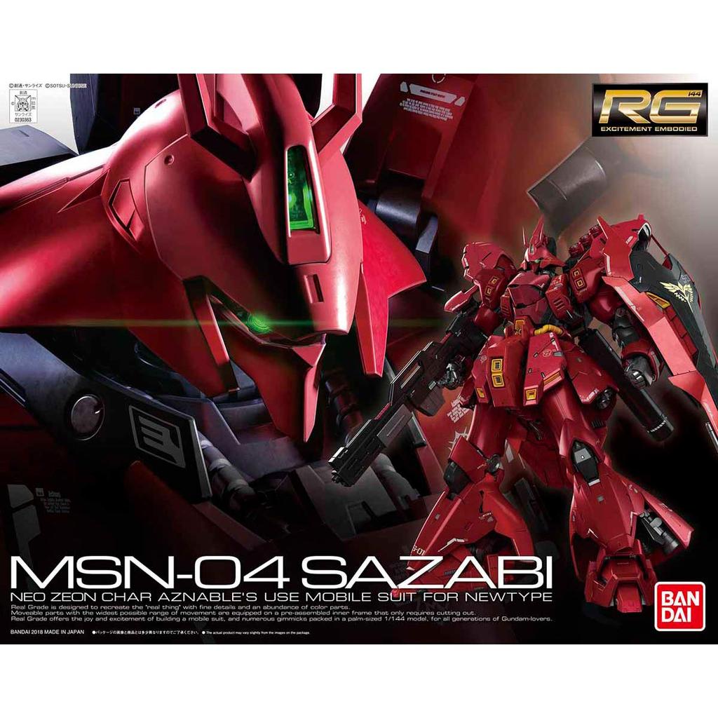RG Mobile Suit Gundam Counterattack Sazabi Scale Plastic Model Kit Char's 1/144 Pre-colored