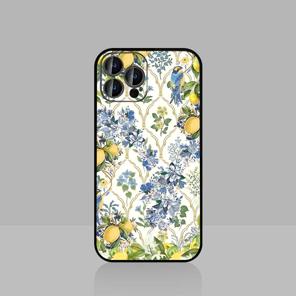 Cute Artistic Lemon Mobile Phone Case For iPhone 16 15 11 12 14 13 Pro Max Mini X XSMax XR 7 8 Plus SE4 16e Silica Covers Fundas