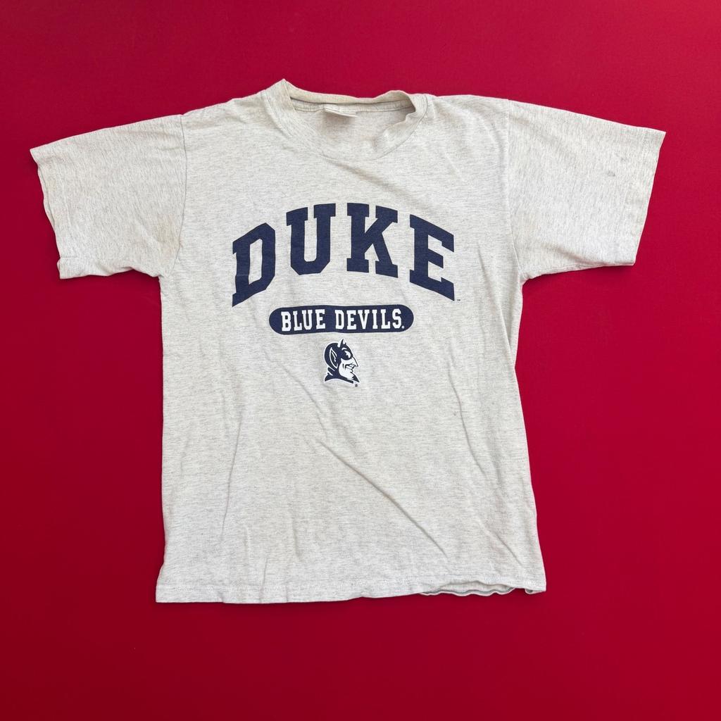 Camiseta de Algodón Estilo VTG Duke Blue Devils para Hombre Talla Pequeña Gris Hecha en EE. UU. Camiseta Unisex