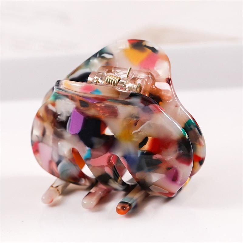 Fashion Rhombus Acetate Hair Claws Colourful Ponytail Hair Accessories Acetic Claw Clips For Women Or Girls