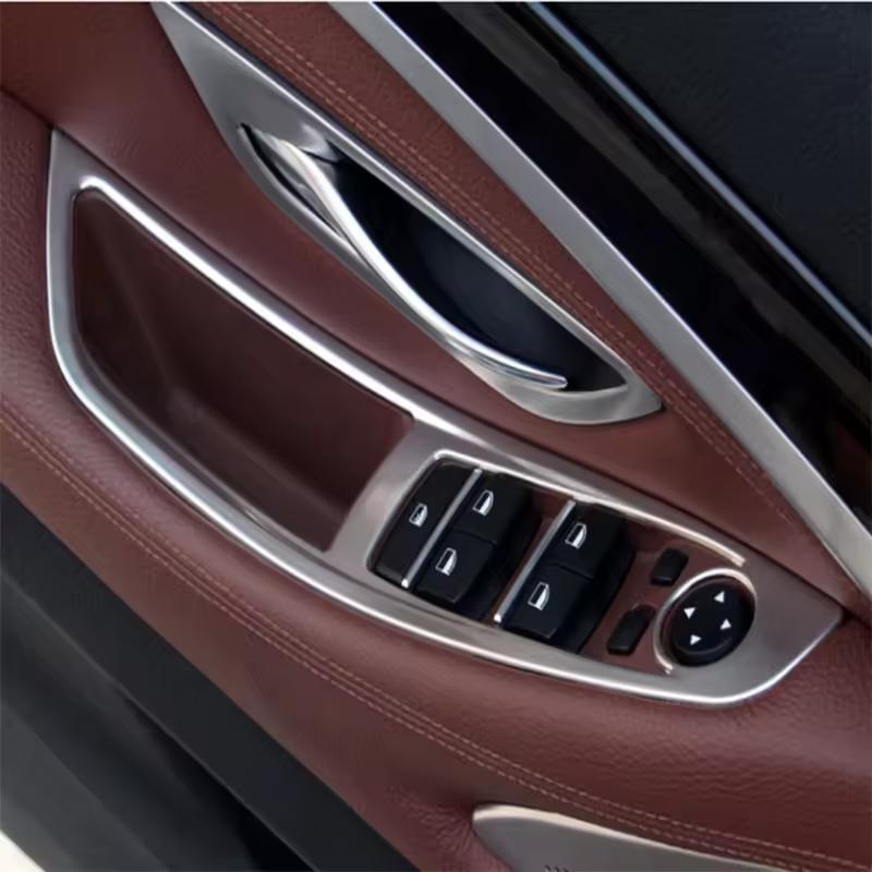For BMW 5 Series F10 F18 Interior Door Window Switch Button Cover Trim Car Styling Modified Door Button Trim Auto Accessories