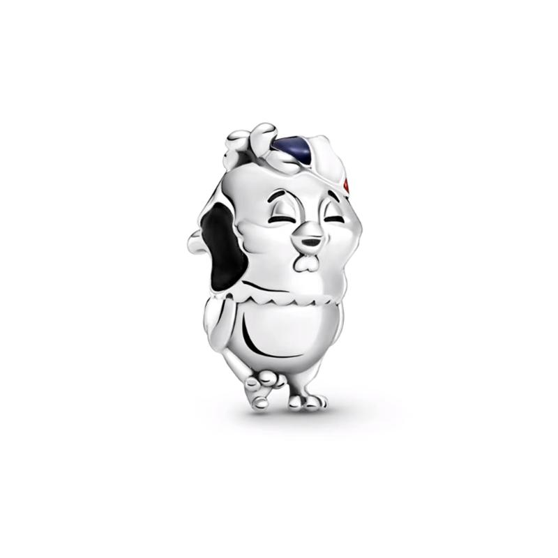 925 Silver Plated Cute Animal Charm Beads DIY Necklace Bracelet Gift Enamel Dog Panda Penguin Fashion Jewelry