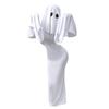 Specter Costume Women Adult Specter Costume White Backless Dress with Mask for Halloween Party Cosplay
