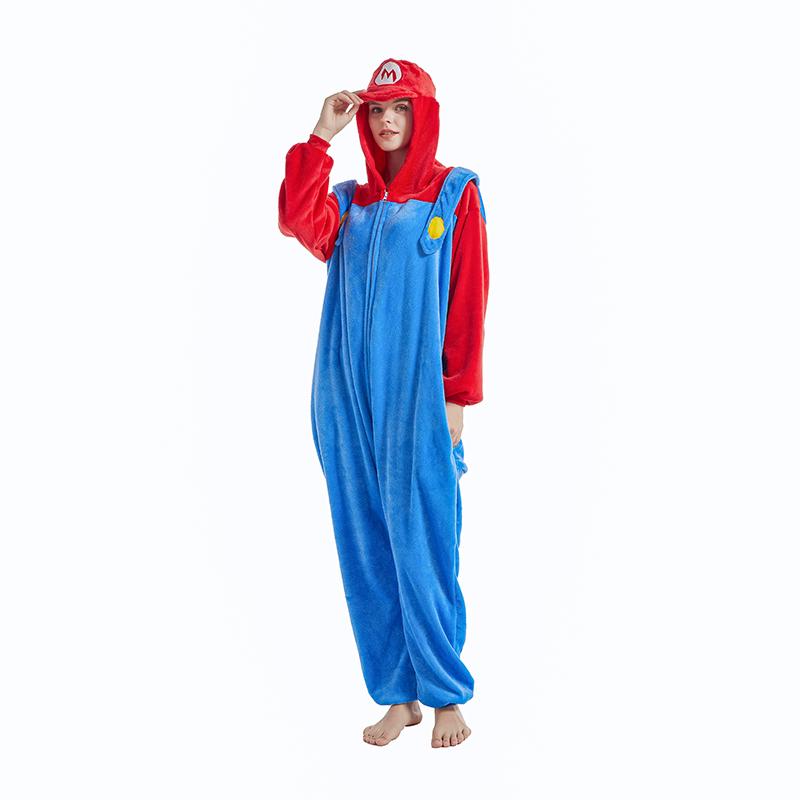 Erwachsene Onesies Cartoon Super Mario Kigurumi Anime Pyjamas Halloween Cosplay Kostüm