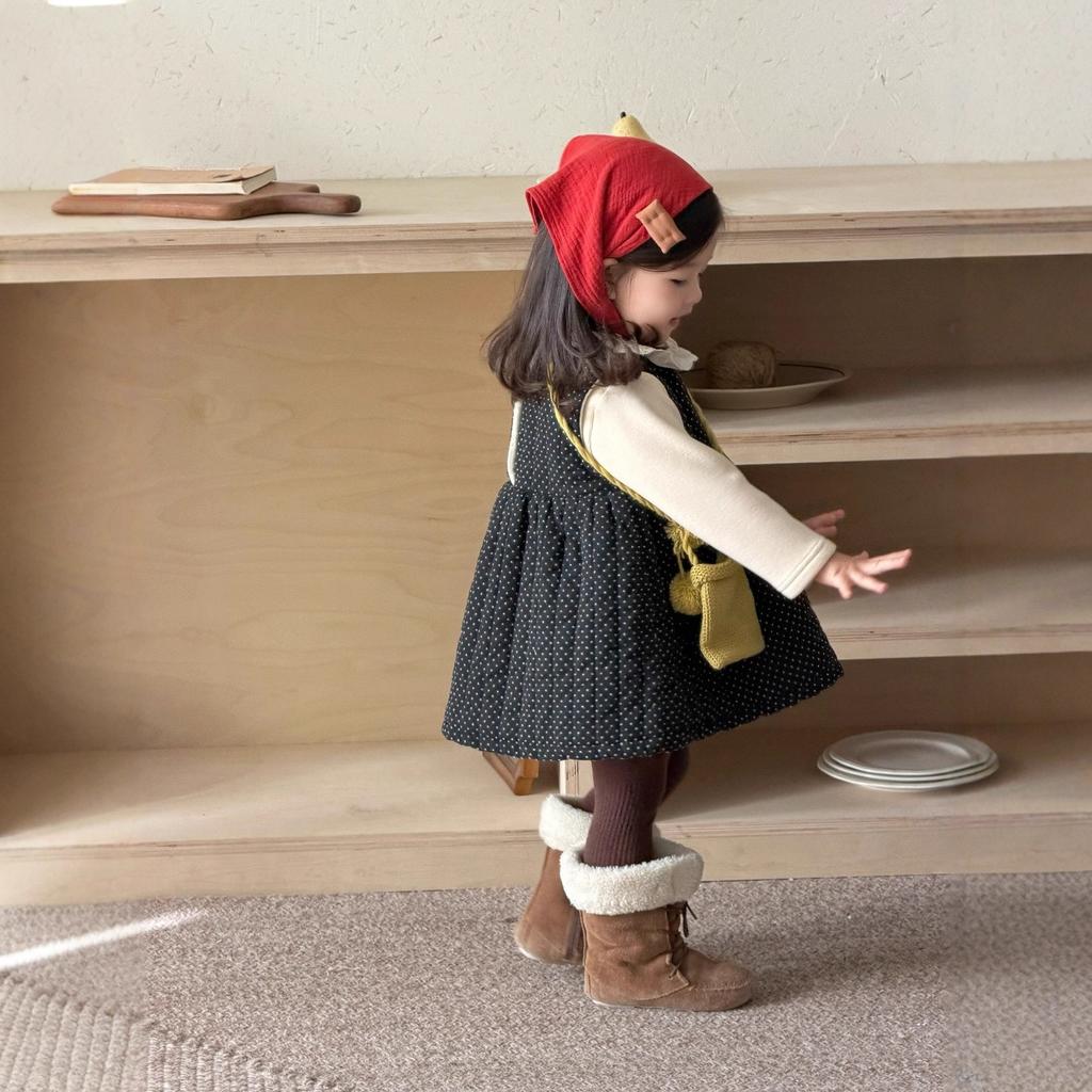 Baby Winter Thickened Dress, New Children's Clothing, Children's Winter Clothing, Girls' Velvet Primer