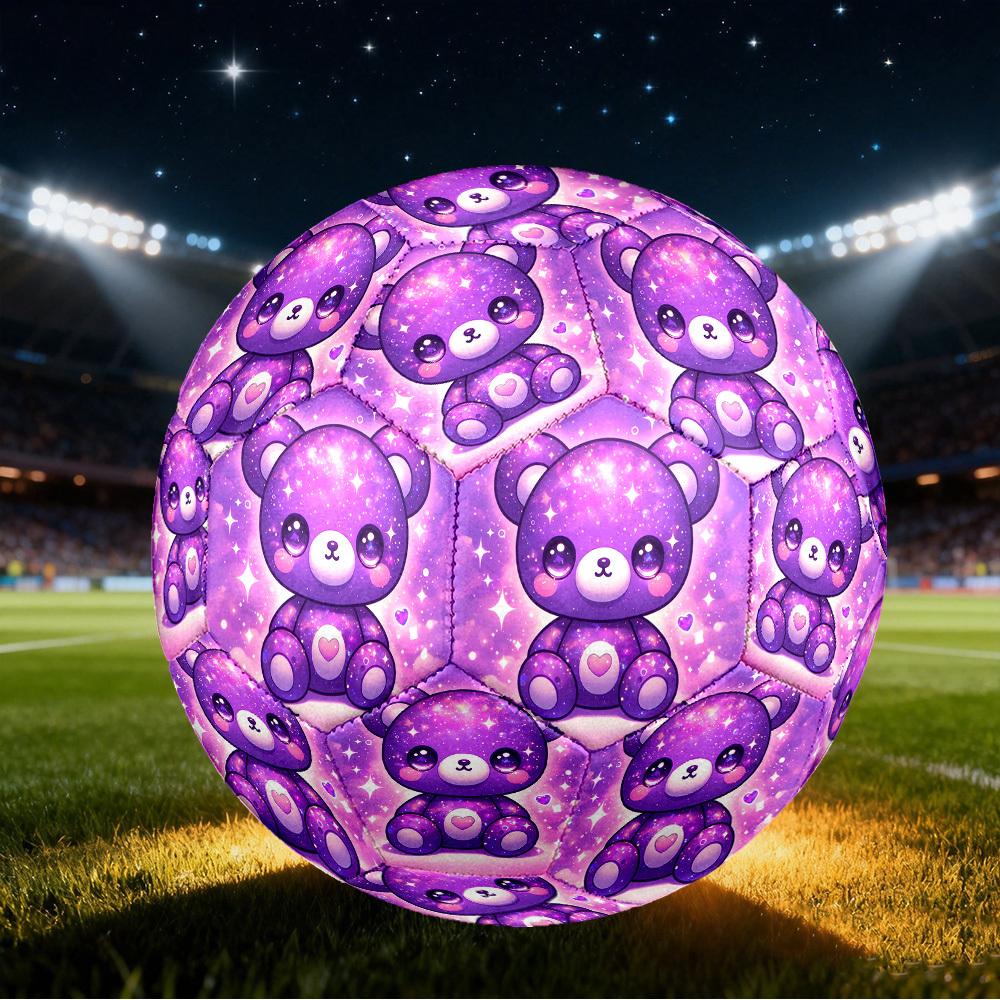 1pc Galactic Bear Size 5 Soccer Ball Professional Match Training Football Indoor &Outdoor Sports Ball Lightweight Durable c65105 Size 5