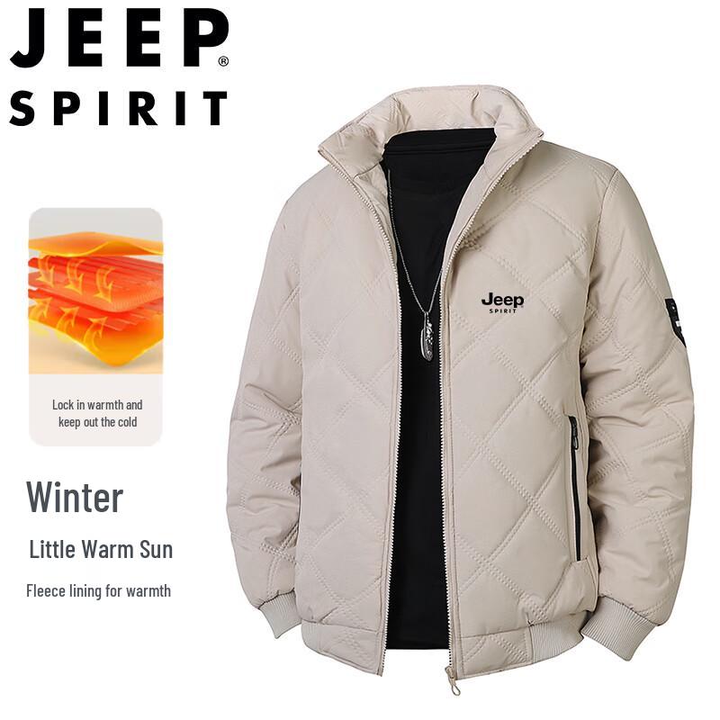 JEEP SPIRIT Men's Stand Collar Padded Winter Jacket
