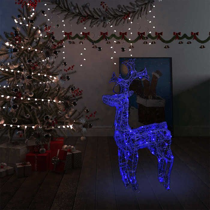VidaXL Renne de décoration de Noël 90 LED 60x16x100 cm Acrylique 329779