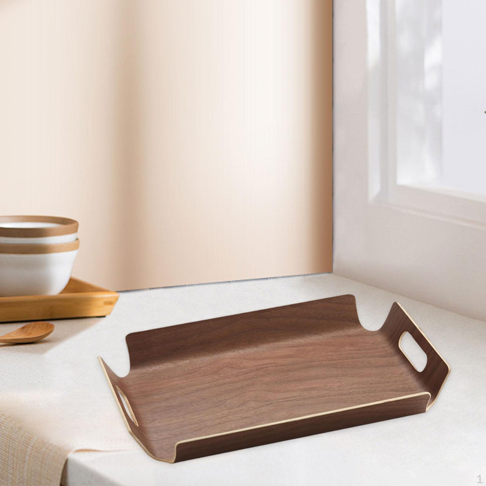 

Деревянный поднос для сервировки хлеба, портативная легкая тарелка для чая, напитков, деревянная тарелка для шведского стола S