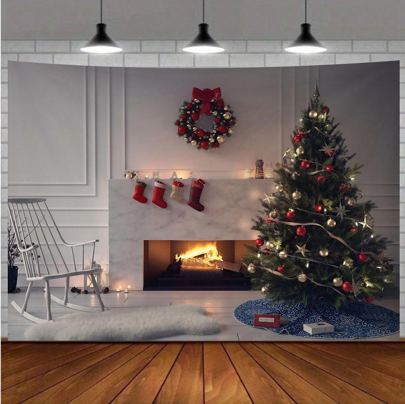 Cross-border Christmas Tapestry: Home Décor Wall Hanging for Bedroom & Photography