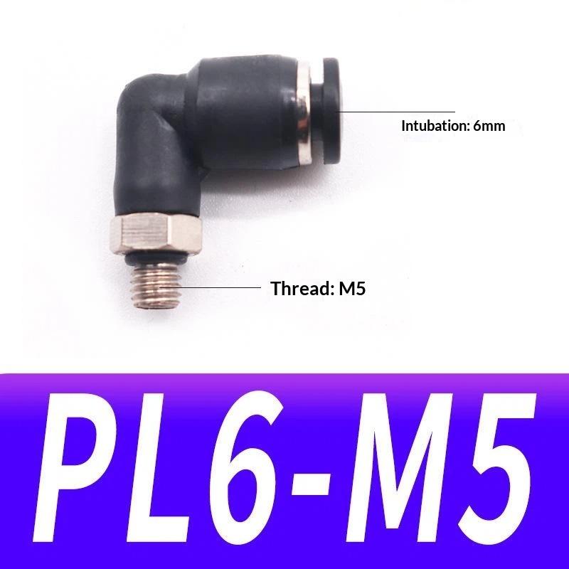 1 Stuk Pl4-01 Pl6-02 Pl8-03 Industriële Pneumatische Fitting 90 Graden Push-in Koperen Luchtbuis Connector Meerdere Bsp Schroefdraad Maten