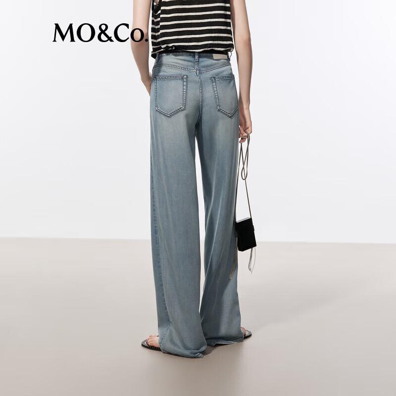 MO&Co. High-Waist Straight Wide-Leg Denim Jeans