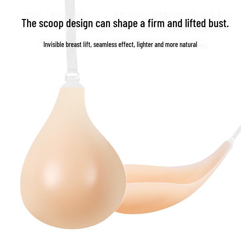 Silicone Teardrop Lifting Nipple Covers: Halter Neck, Invisible, Anti-Sag, Seamless, Spoon-Shaped Gathering Bra In Stock