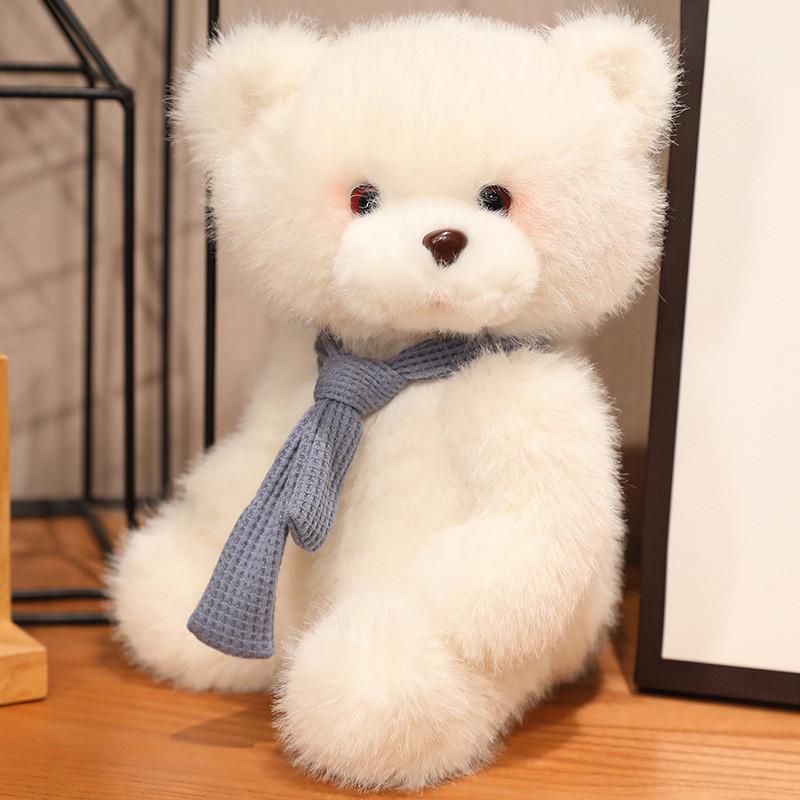 Scarf Teddy Bear Plush Toy Cartoon Stuffed Doll Bedroom Decoration Kids Gift
