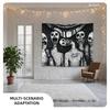 VIKAMA Dark Gothic Monster Wall Tapestry, Scary Grinning Creature Sketch Print Wall Hanging, Horror Fabric Backdrop Home Decor