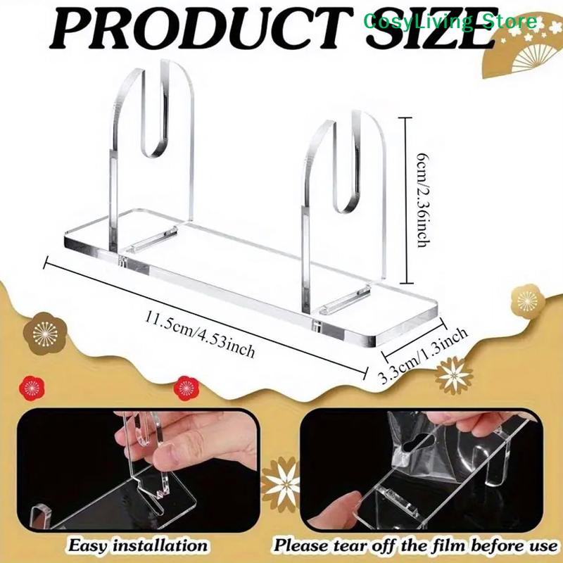 1/2pcs Acrylic Foldable Fan Stand Display Stands Holder Space-Saving Desk Organizer For Japanese & Chinese Hand Fans