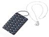 [Univarc Brand] Silver Double Heart Necklace, Jewelry Cloth, Pouch, Bag, Warranty Card - Luxurious 5-Piece Set A Perfect Gift for Women In Their 50s,