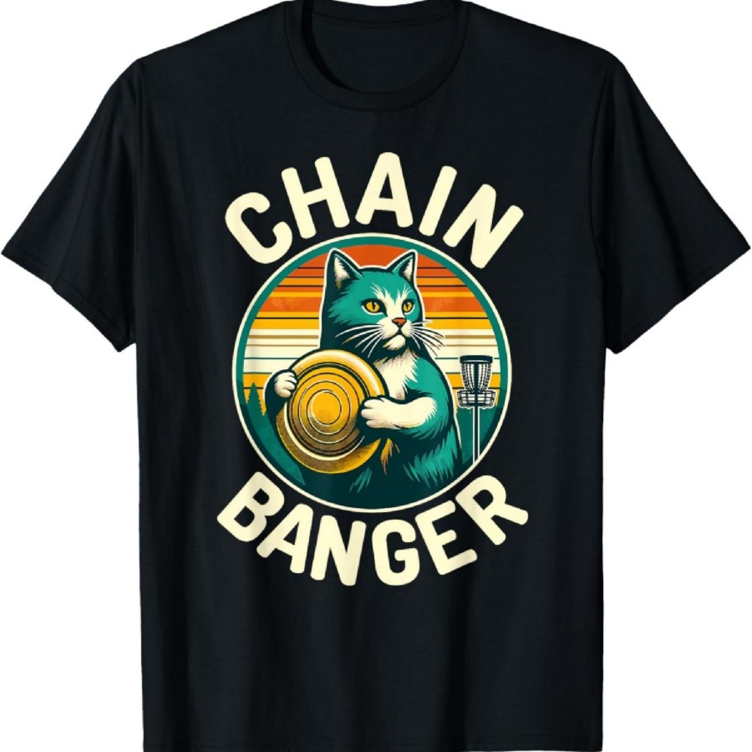 

Disc Golfer Cat Chain Banger Disc Golf Player T-Shirt XXXXXL чорний