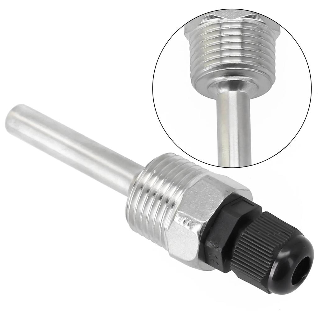 Thermowell 1/2 G Thread 304 Stainless Steel For Temperature Sensor Protective Shell Solar Accessories 30-200mm