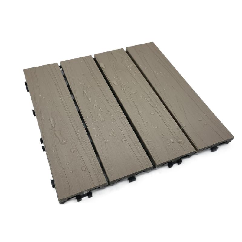 

Modern 300*300*25mm DIY Wood+Plastic Composite Balcony Garden Decking No-slip Fire Retardant Features for Outdoor Indoor