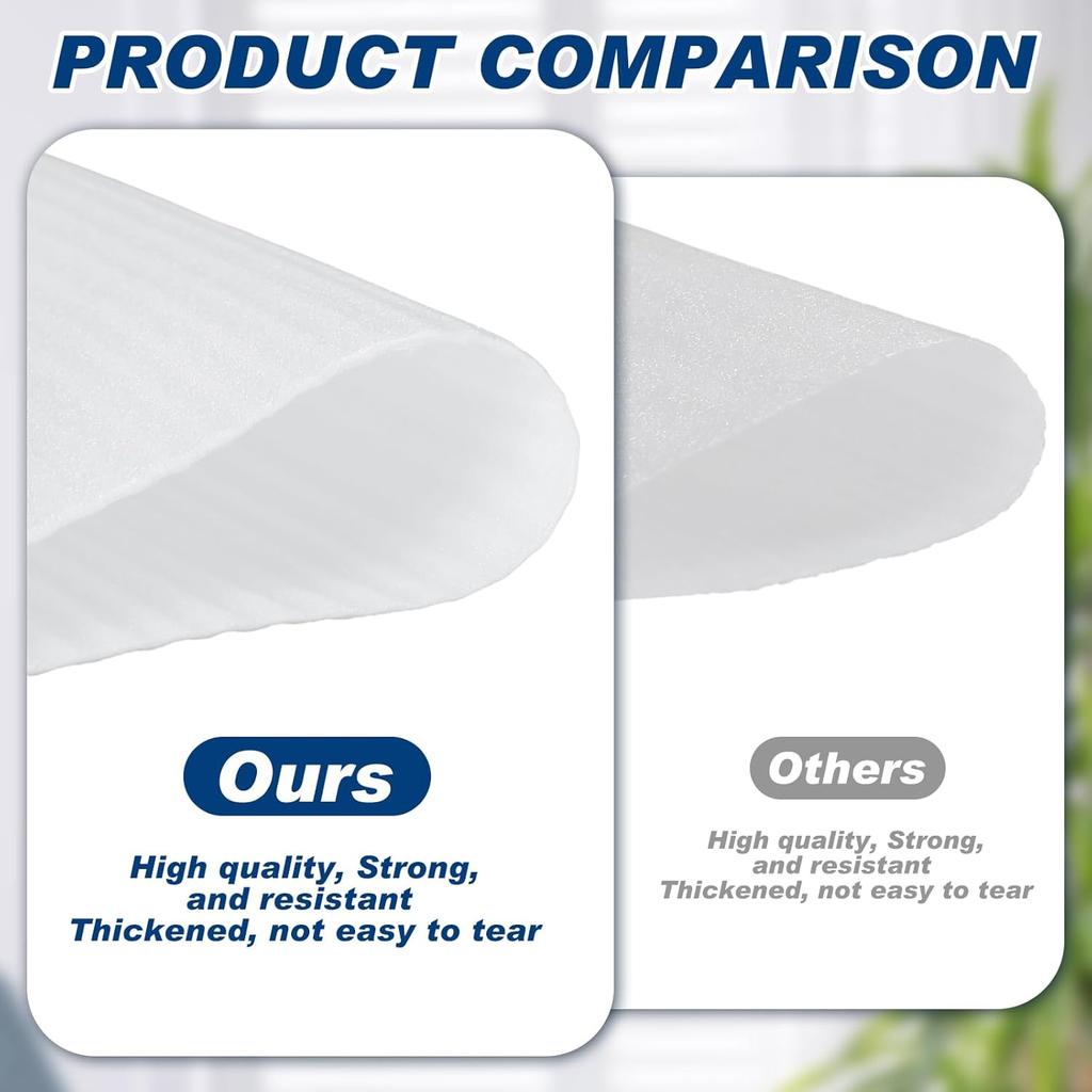 PerKoop 120 Pack Thickening Foam Sheets Pouches 12" x 12" for Packing Dishes, Foam Material Wrap Cushioning, Moving Supplies for Packing Storage and