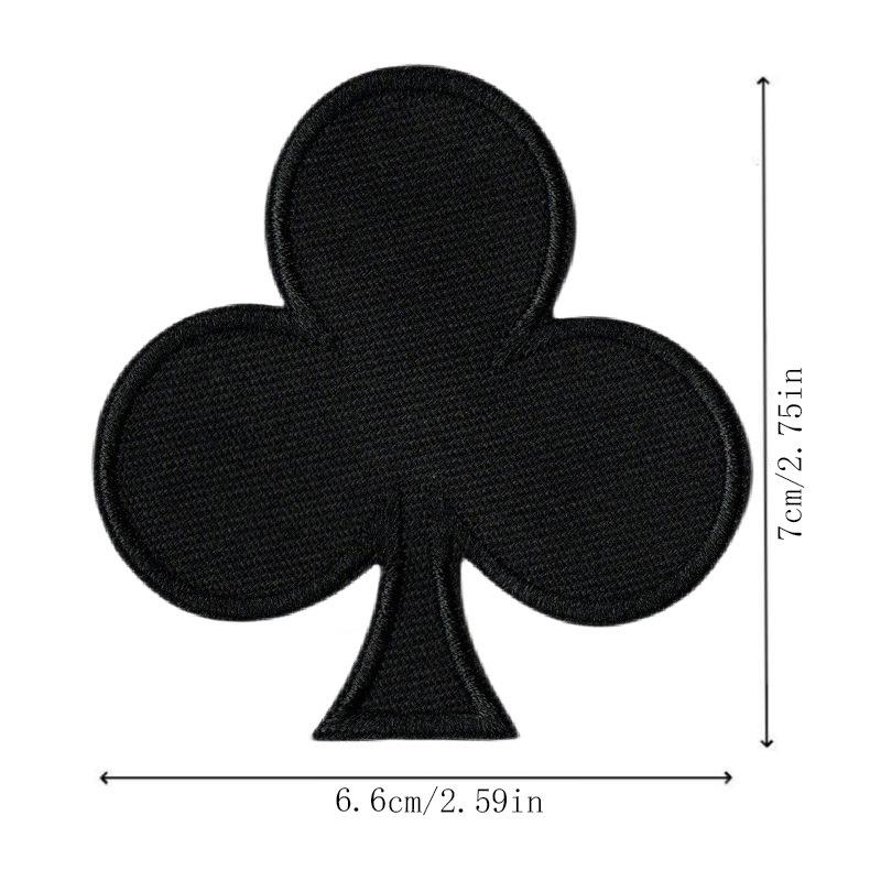 

Spades Playing Cards Iron-On Embroidery Patch for Clothing & Bags