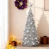 Foldable Artificial Christmas Tree Slim Pencil Shaped Christmas Tree With Lights Ideal For Indoor Home Decor