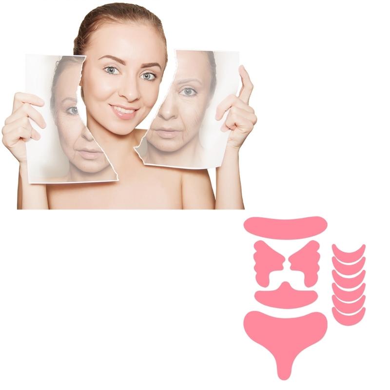 11Piece Silicone Anti Wrinkle Pads For Forehead Lines Prevention With Breathable Design