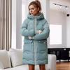 YJKDYK 2026 Winter Women's Jacket Zipper Hooded Thicken Warm Cotton Jacket Female Pure Color Casual Long Jacket Parka Tops
