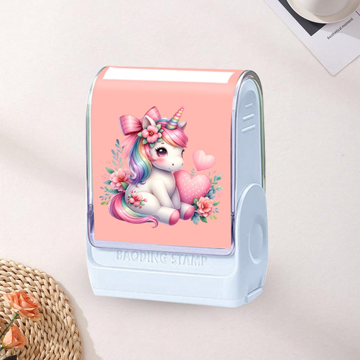 Custom Signature Stamp, Personalized Kids Name Stamp for Clothing, Washable Cartoon Name Stamp for School, Daycare, Back to School
