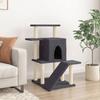 VidaXL Cat Tree with Sisal Scratching Posts Dark Grey 97 Cm 172099