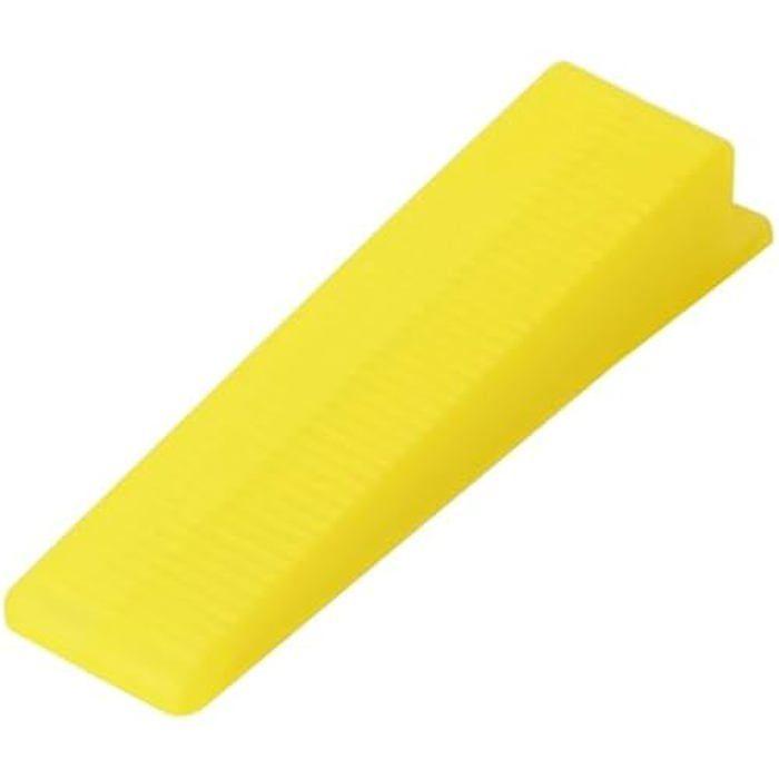 Cales de nivellement pour carreaux - VIDAXL - 500 pcs - Réutilisables - Polypropylène - Jaune