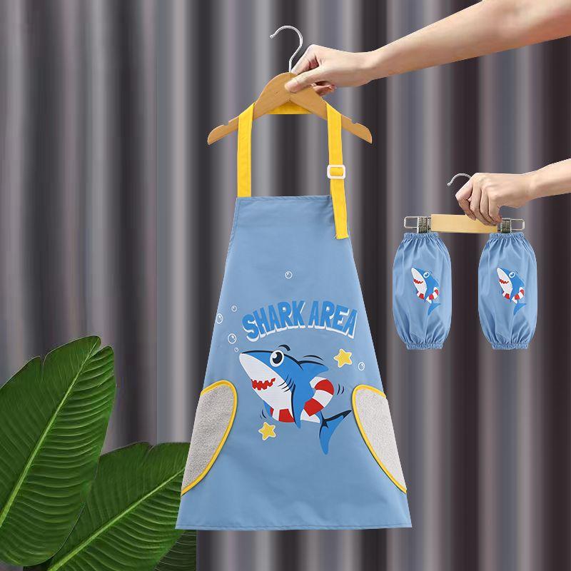 Tablier imperméable, vêtements de dessin pour enfants, élèves du primaire portant des couvertures de cuisine, vêtements de protection pour le dessin des hommes et des femmes de la maternelle