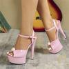 Fashion Eilyken Sexy Platform Ultra Stiletto High Heels Womens Sandals Design Style Pearl Peep Toe Wedding Party Prom Female Shoes