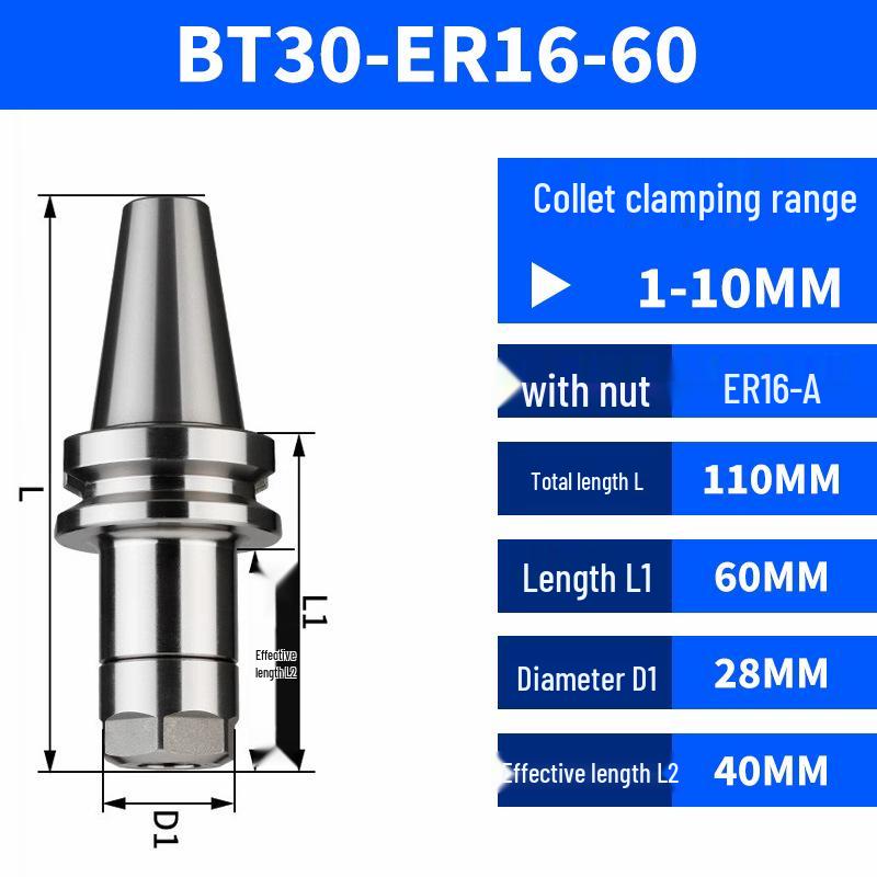BT30 Serie CNC Werkzeughalter - Hohe Präzision ER11/16/20/25/32/40 für Bearbeitungszentren