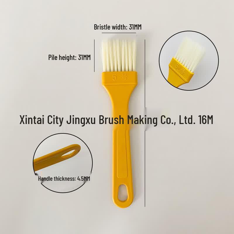 Oeny Yellow Plastic Handle Flat Brush