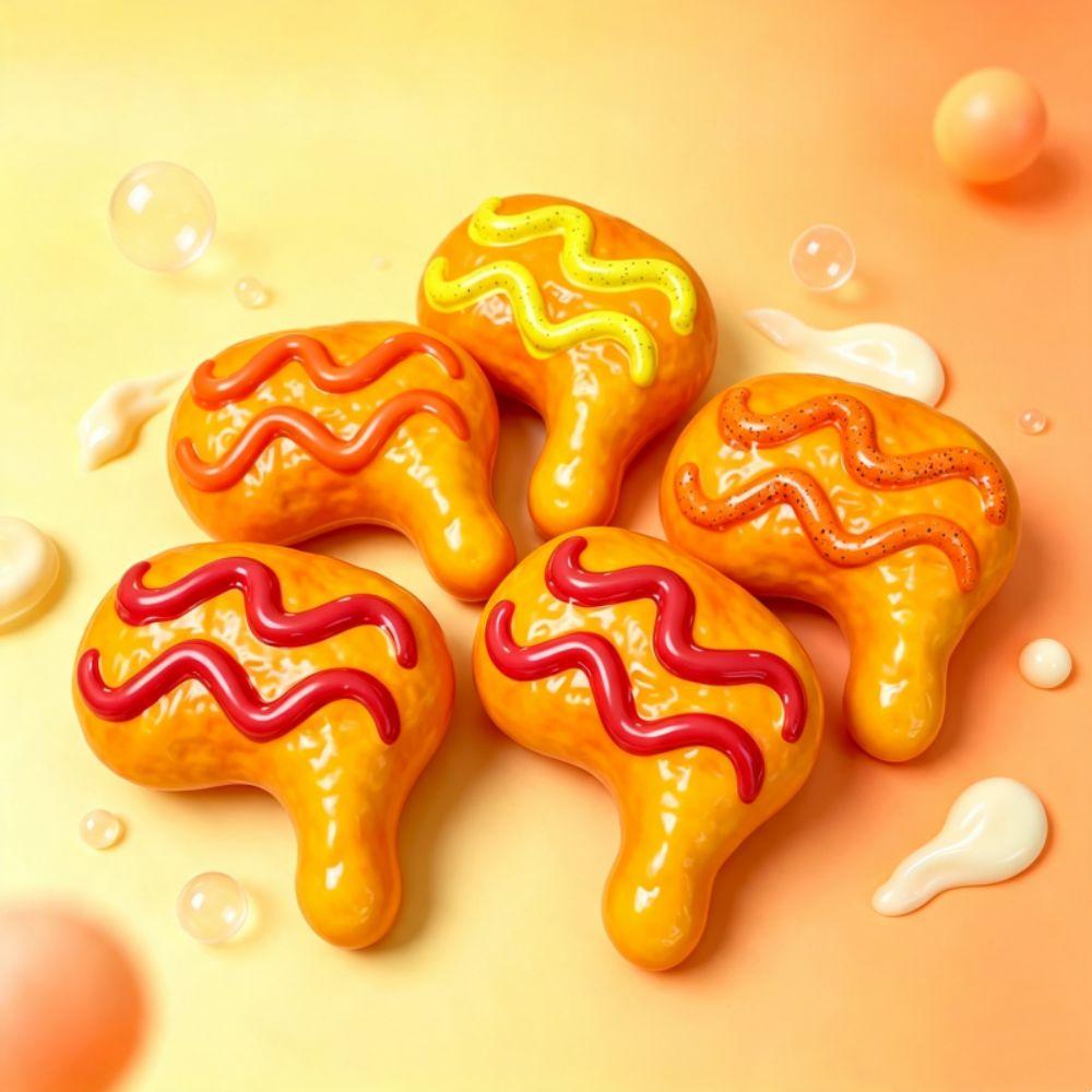 Simulation Slow Rising Squishy Realistic Sensory Fidget Ball Fried Chicken Drumstick Toy Kids Toy
