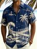Hawaiiaans Tropisch Print Korte Mouwen Shirt, Ideaal voor Strandvakanties