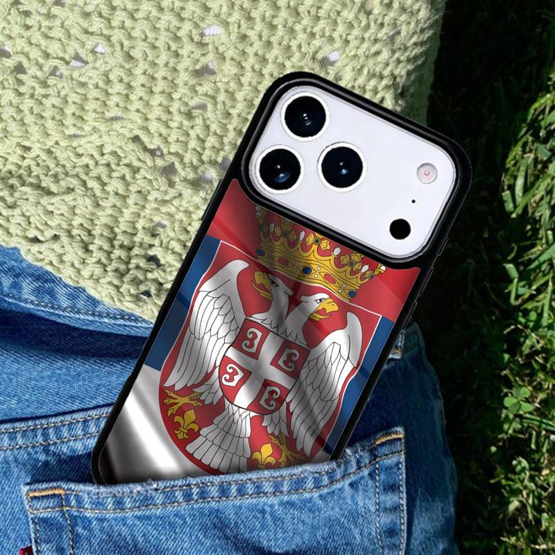 Flag of Serbia Serbian Phone Case Cover Compatible with for IPhone 17air 16e 15 14 13 12 11Pro Max 17 Air