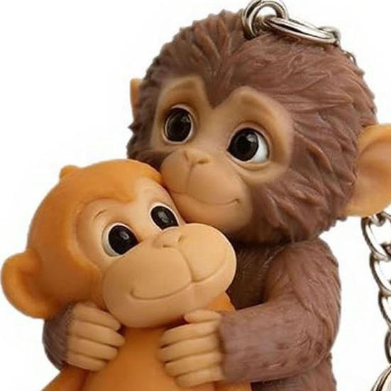 1/2Pcs Keychain Pendant Plush Monkey Charm Key Chain Keys Backpack Purse Car Bag Decoration Mini Accessory