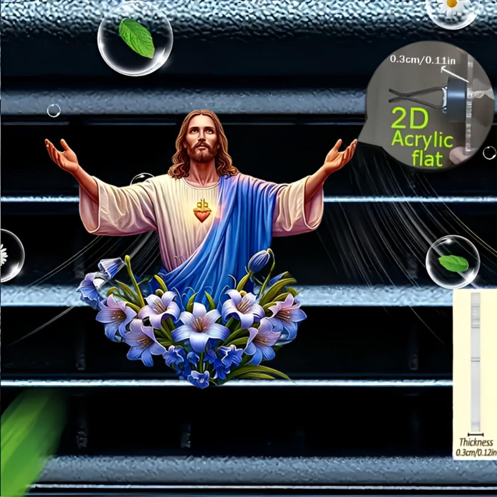 2D Flat Sacred Car Vent Clip Decorative Diffuser (fragrance Not Included), Car Interior Decoration, Aromatherapy Clip, Ideal for Holiday Gifts