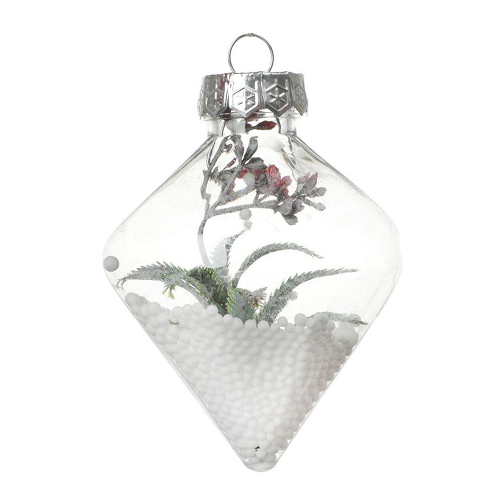 DIY Gifts Plastic Hanging Xmas Transparent Balls Christmas Tree Decoration Fillable Candy Box