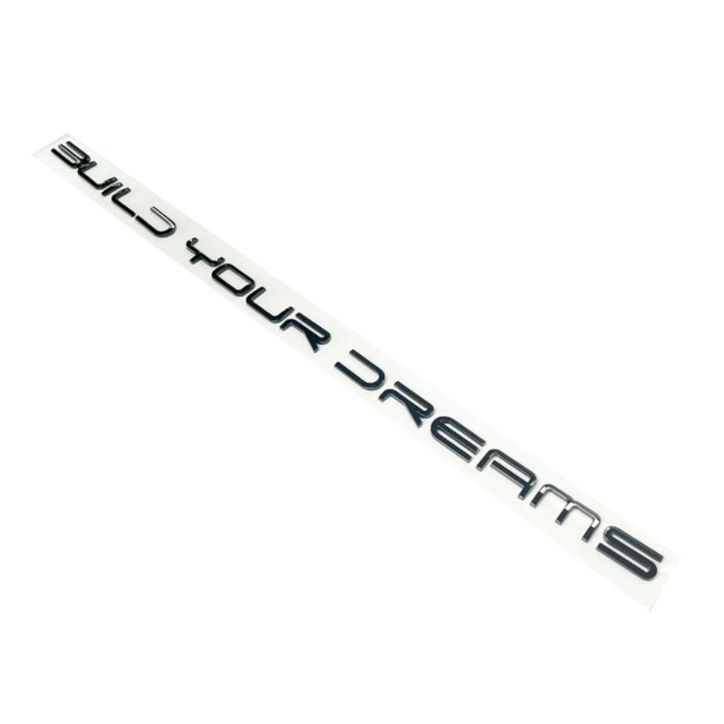 Für BYD Han Song Tang Qin PLUS Atto 3 Helles schwarzes Hecketikett „Build Your Dream“-Wort-Logo Autodekoration Autozubehör