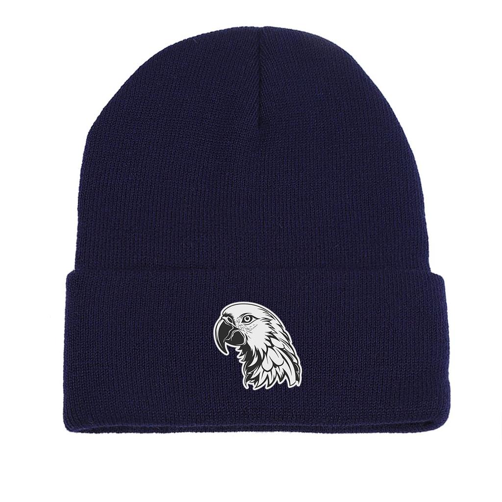 Black White Lion Winter Knit Hat Beanie, Animal Man Cap Elastic Thermal Solid Color Gorro Knitted Hat Beanie