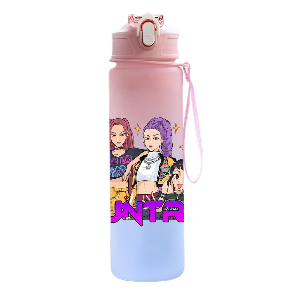 750ml Wasserflasche K-Pop Demon Hunters Bedruckt Große Kapazität Trinkbecher Tragbar Outdoor Sport Wasserbecher Kinder Kinder Geschenk