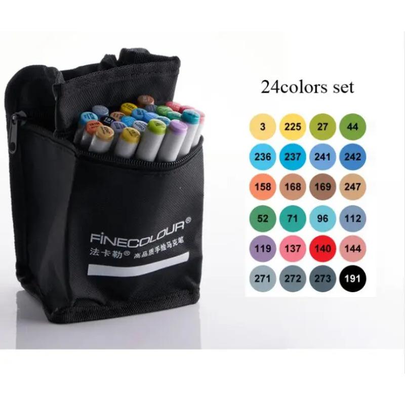 EF100 Професійний маркер для малювання 24/36/48/60/72 кольори, двосторонній, пензель для малювання, маркер на спиртовій основі, маркер для скетчів