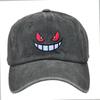 Pokemon Anime Gengar Broderi Baseballcaps Snapback Huer Sport Fritidscaps Huer for Menn Kvinner Sjarm Gave