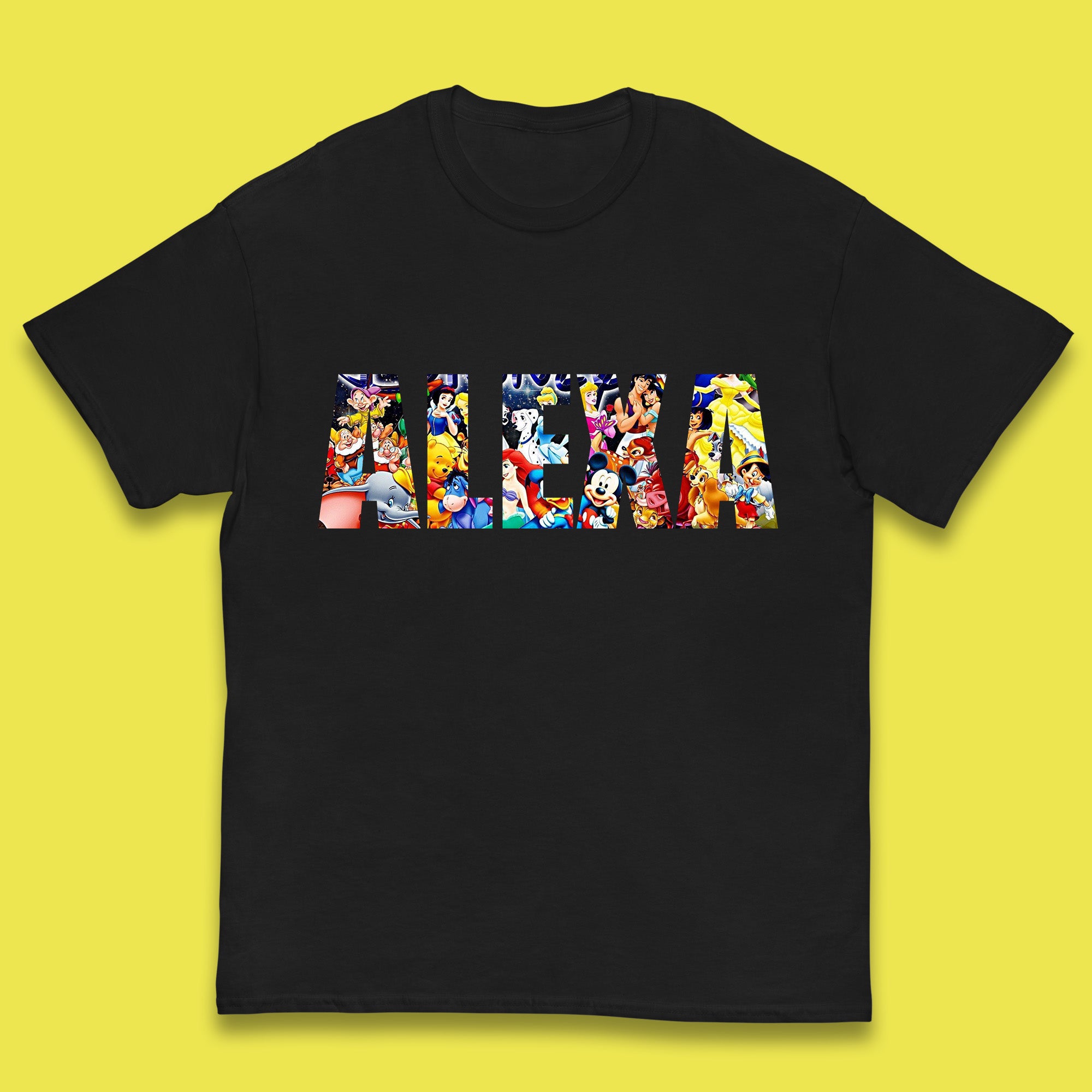 Personalised All Disney Fictional Characters Disney Family Animated Cartoons Movies Characters Disney World Kids T Shirt 120