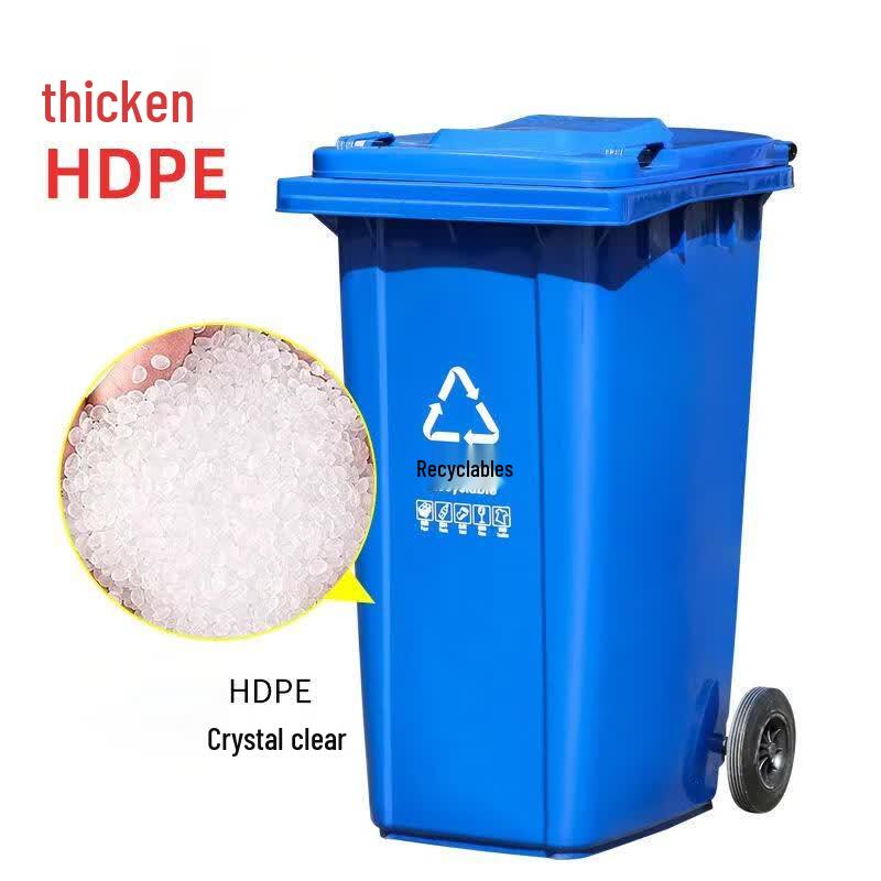 Outdoor Waste Sorting Bin with Wheels
